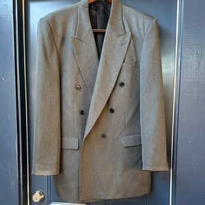 Raffinati Elegant Gray Double-Breasted Blazer. Size 48L